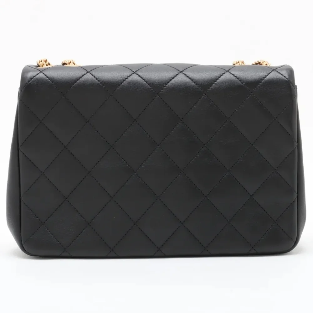 Chanel On and On Full Flap Shoulder Bag - Black Quilted Lambskin COA included - Picture 3 of 17